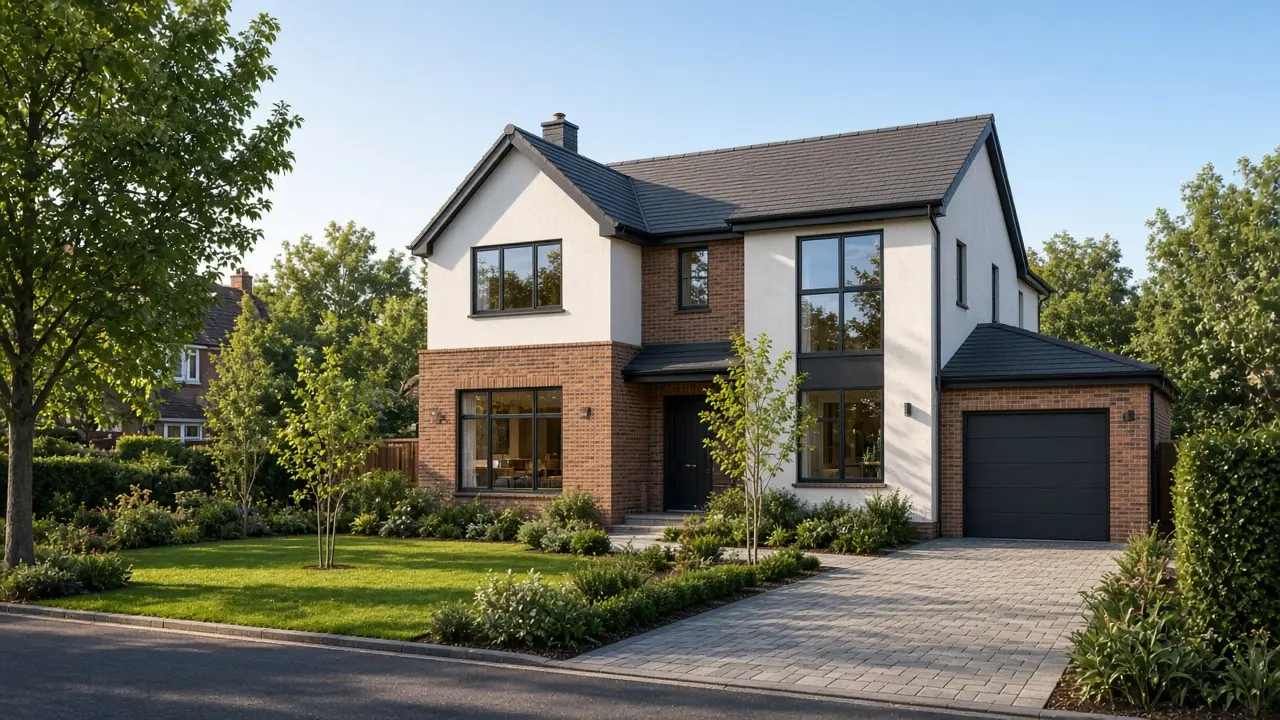 A modern detached house.